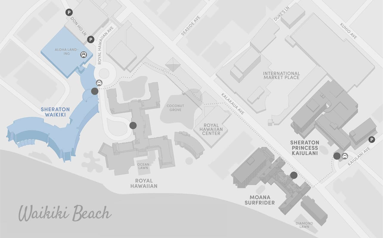 シェラトン・ワイキキ・ビーチリゾート マップ